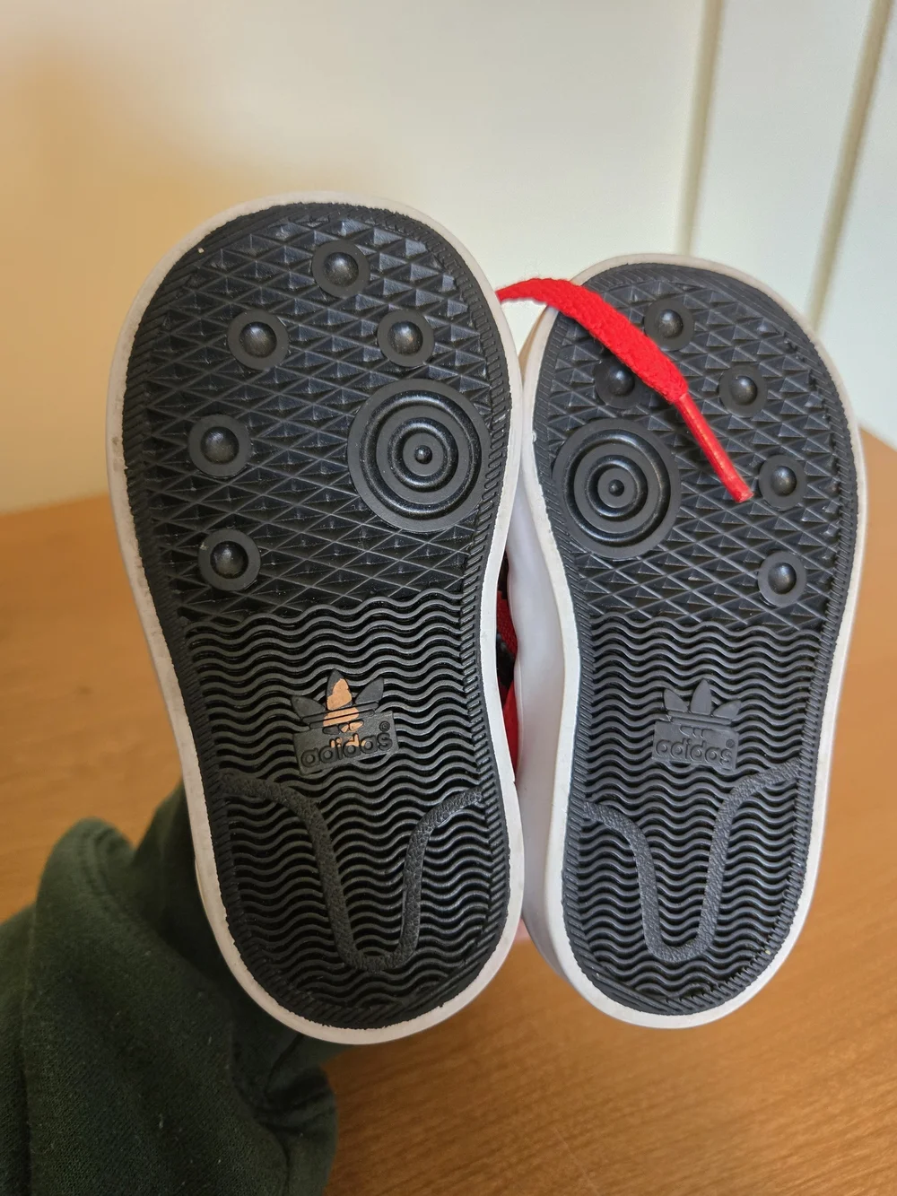 adidas Kids Red and Black High-Top Sneakers